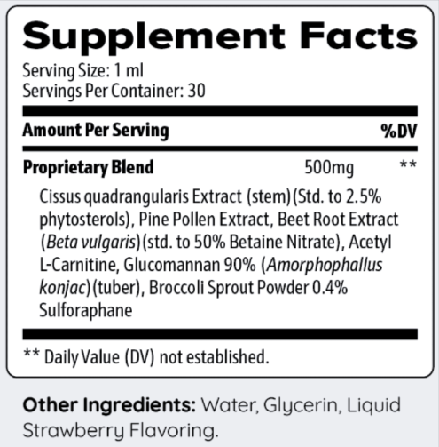 Liposlend Supplement Fact