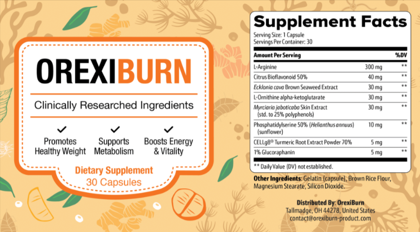 OrexiBurn Supplement Fact